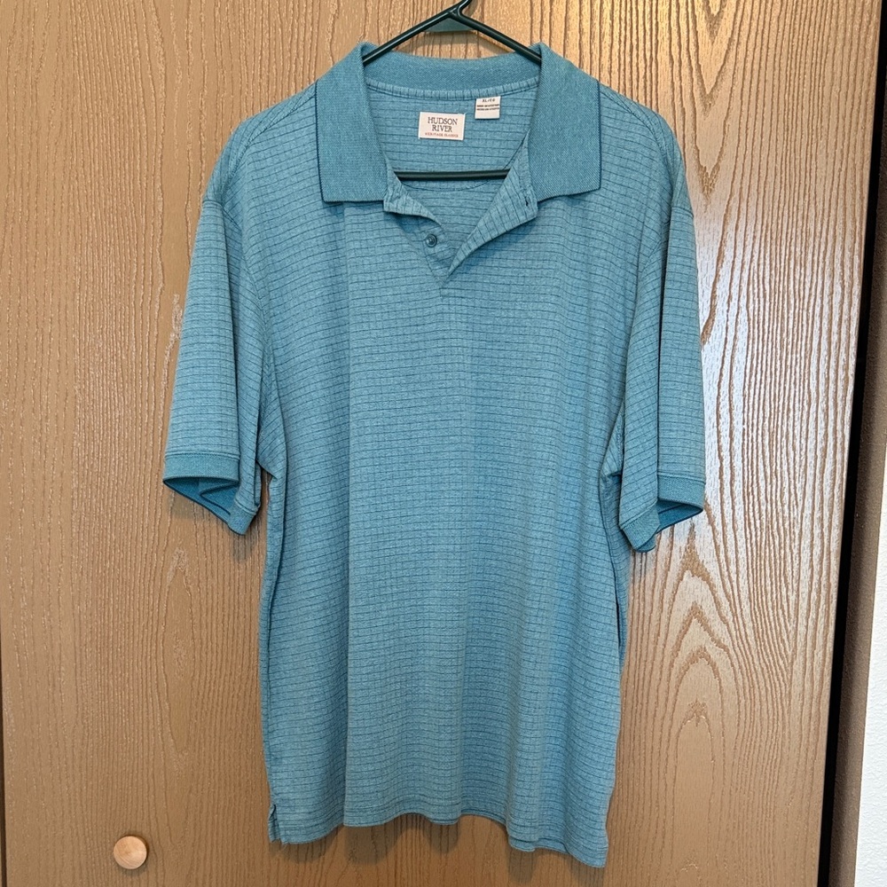 Hudson River Teal Polo Shirt for Men